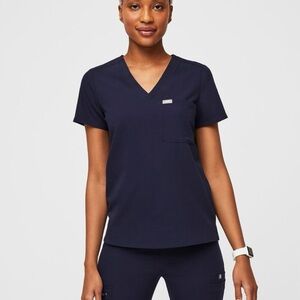 Figs - Navy XS Catarina Scrub Top